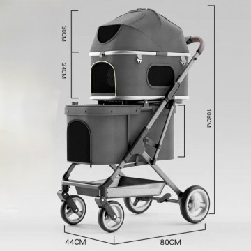Rubeku Pet Stroller (822) Grey Rubeku Pet Stroller (822) Grey